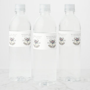 'Wedding Bells & Golf Balls' Wedding Favour Gift Water Bottle Label
