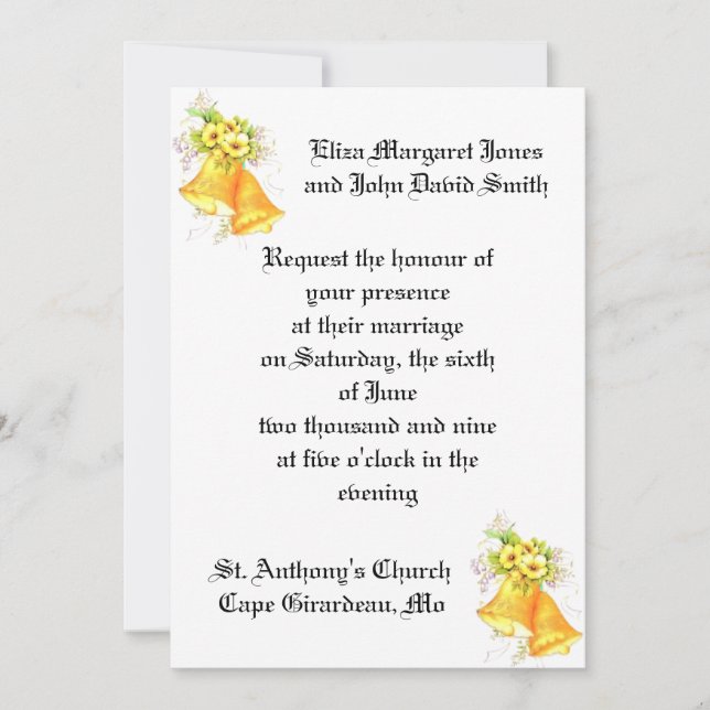 Wedding Bells Invitation (Front)