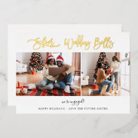 Wedding Bells Multi Photo Engagement Card - WH