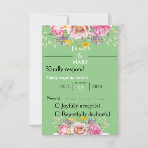WEDDING BELLS   RSVP CARD