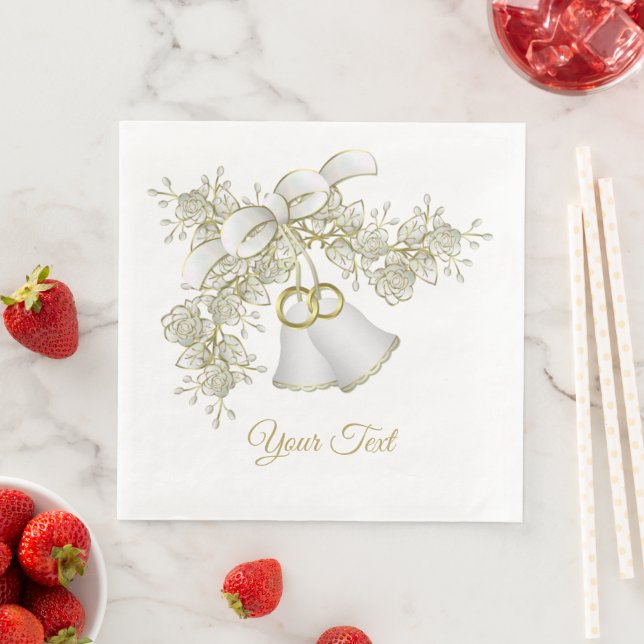 Wedding Bells Standard Cocktail Napkins (Insitu)