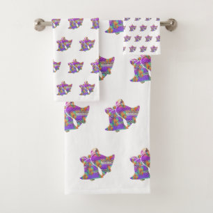 Wedding Bells White Bath Towel Set