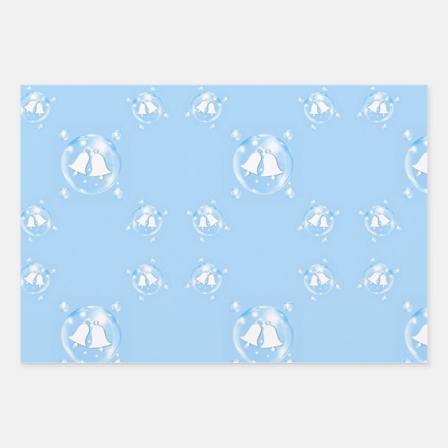 Wedding Bells Wrapping Paper Sheets (Front 3)
