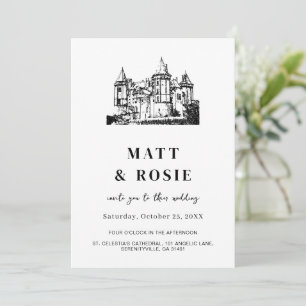 Wedding Bespoke With Venue Sketch DIGITAL DOWNLOAD Invitation