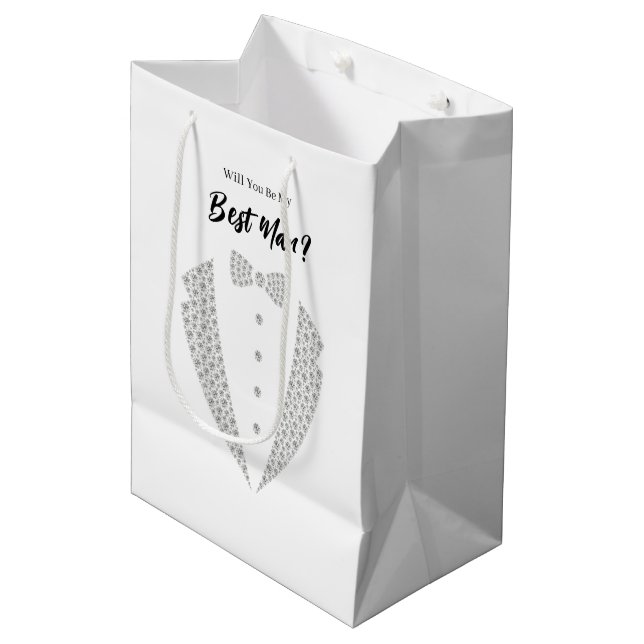 Wedding Best Man Gift Bag (Front Angled)