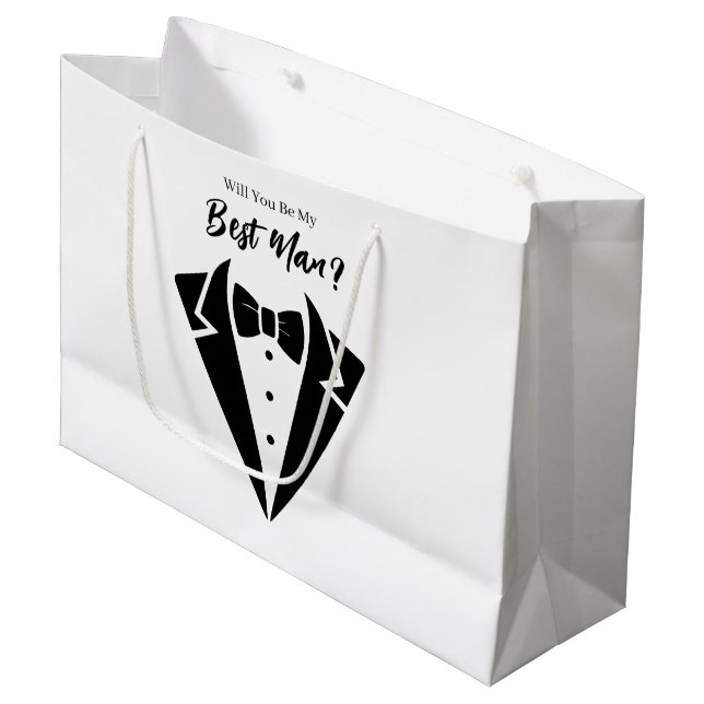 Wedding Best Man Gift Bag (Front Angled)