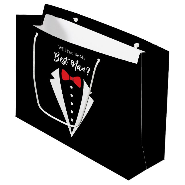 Wedding Best Man Gift Bag (Front Angled)
