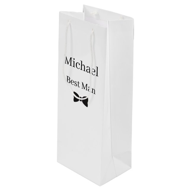 Wedding Best Man Gift Bag (Front Angled)