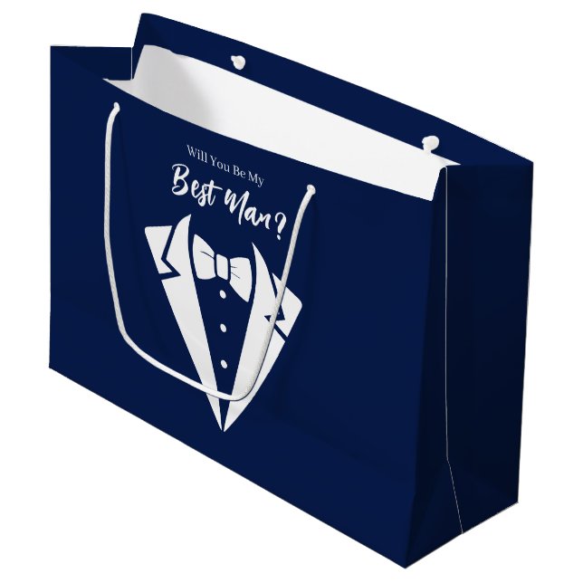 Wedding Best Man Gift Bag (Front Angled)