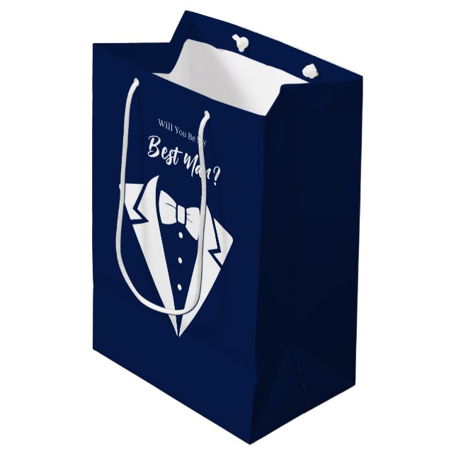 Wedding Best Man Gift Bag (Front Angled)