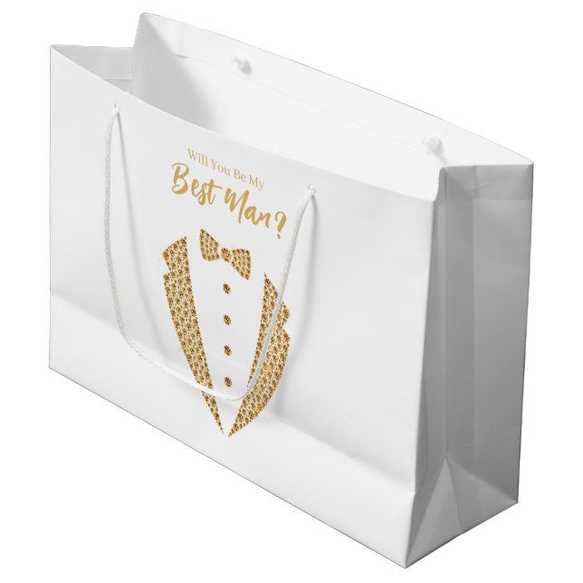 Wedding Best Man Gift Bag (Front Angled)