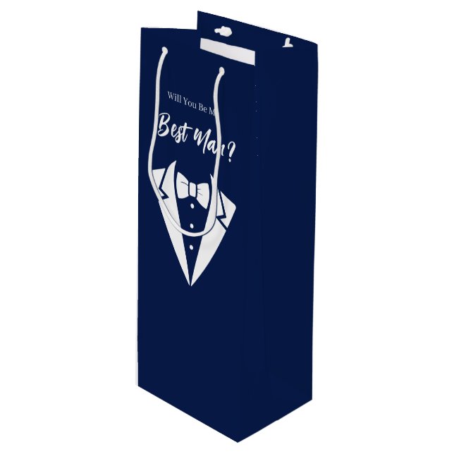 Wedding Best Man Gift Bag (Front Angled)