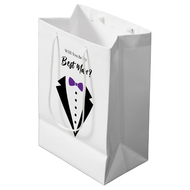 Wedding Best Man Gift Bag (Front Angled)