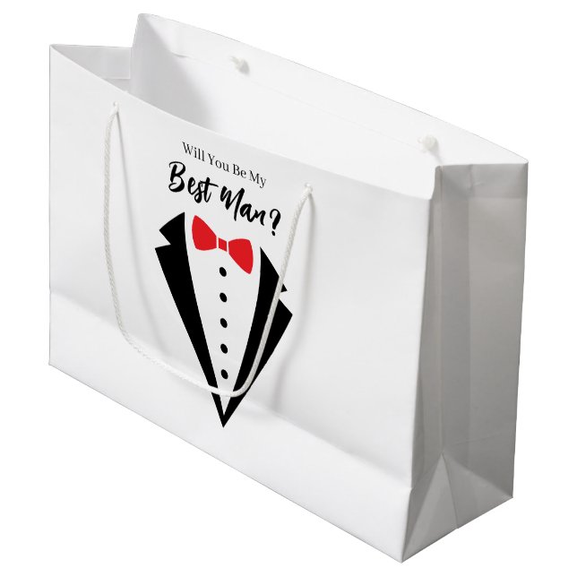 Wedding Best Man Gift Bag (Front Angled)