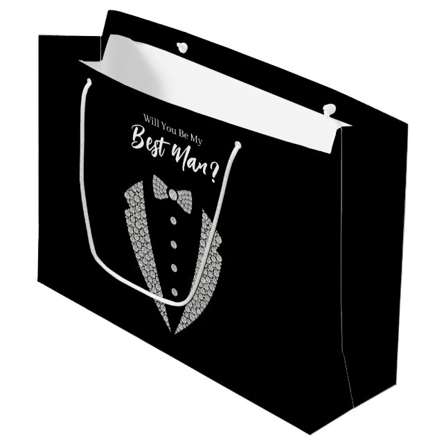 Wedding Best Man Gift Bag (Front Angled)