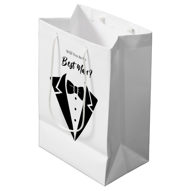 Wedding Best Man Gift Bag (Front Angled)