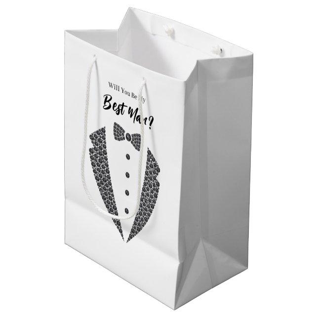 Wedding Best Man Gift Bag (Front Angled)