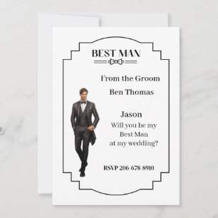 Wedding Best Man Invitation