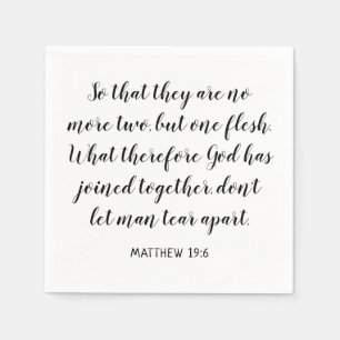 Wedding Bible Verse Matthew 19:6 Napkin