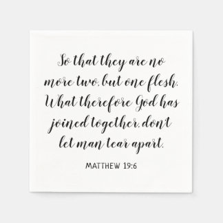 Wedding Bible Verse Matthew 19:6 Napkin