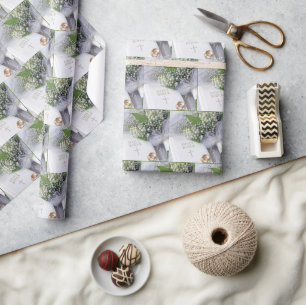 Wedding Bible with Lily of the Valley Bouquet Wrapping Paper