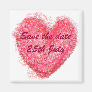 Wedding big heart magnet
