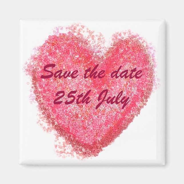 Wedding big heart magnet (Front)