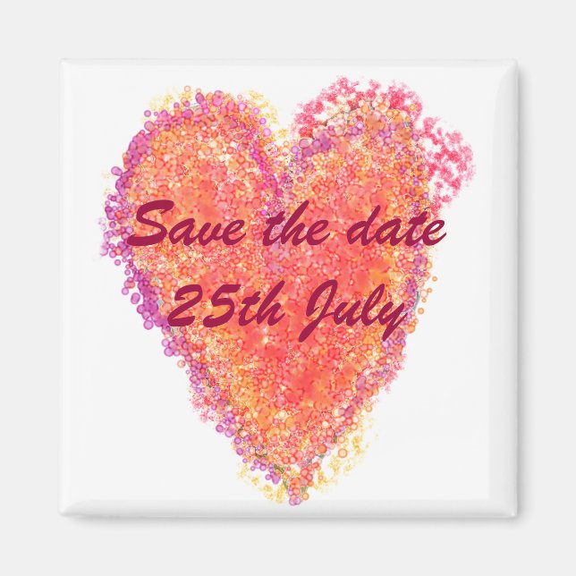 Wedding big heart magnet (Front)