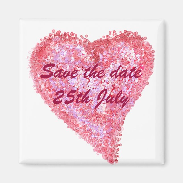 Wedding big heart magnet (Front)