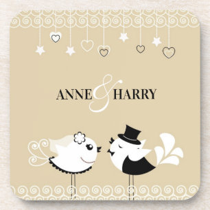 Wedding Birds Coasters (set of 4)