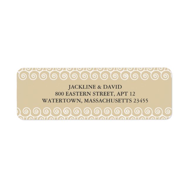 Wedding Birds Return Address Label (Front)