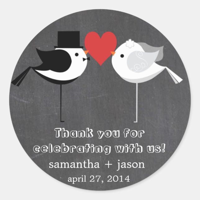 Wedding Birds Stickers (Front)