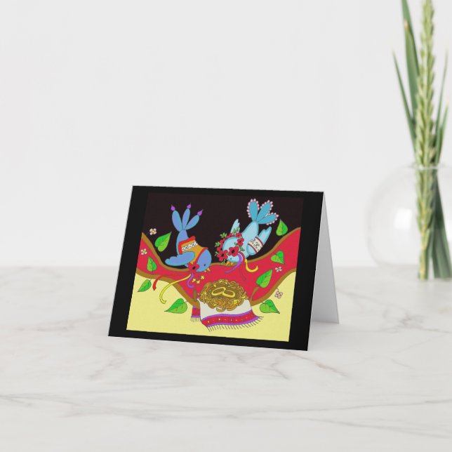 Wedding Birds Ukrainian Folk Art Card (Front)