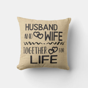 Wedding Black White Bride Groom Love Anniversary Cushion