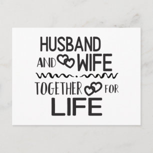 Wedding Black White Bride Groom Love Anniversary Postcard
