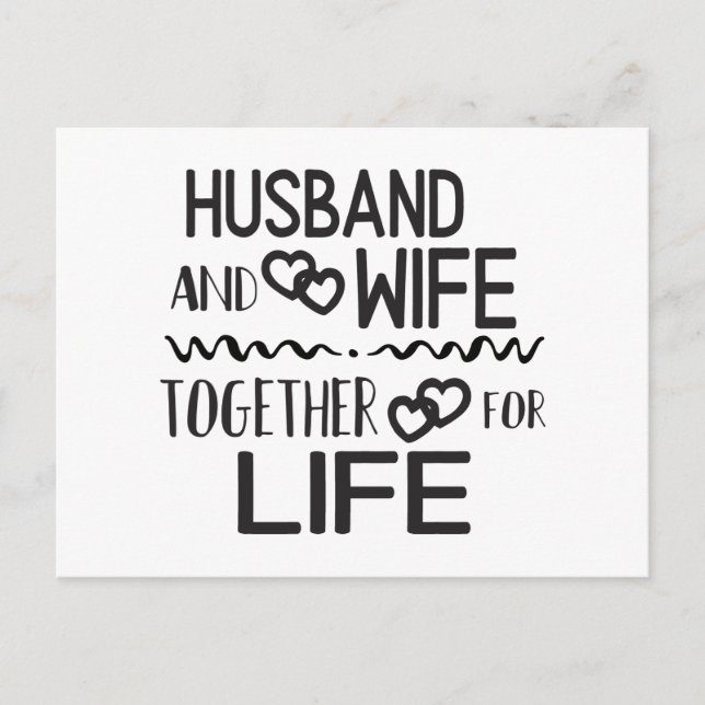 Wedding Black White Bride Groom Love Anniversary Postcard (Front)