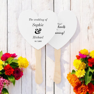 Wedding Black White Ceremony Fans