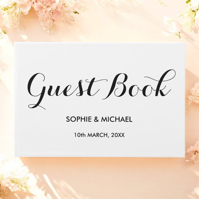 Wedding Black White Classic Guest Book (Creator Uploaded)