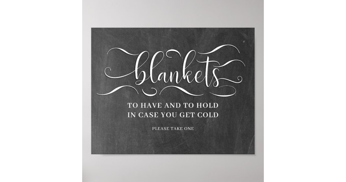 Wedding Blankets Sign Zazzle