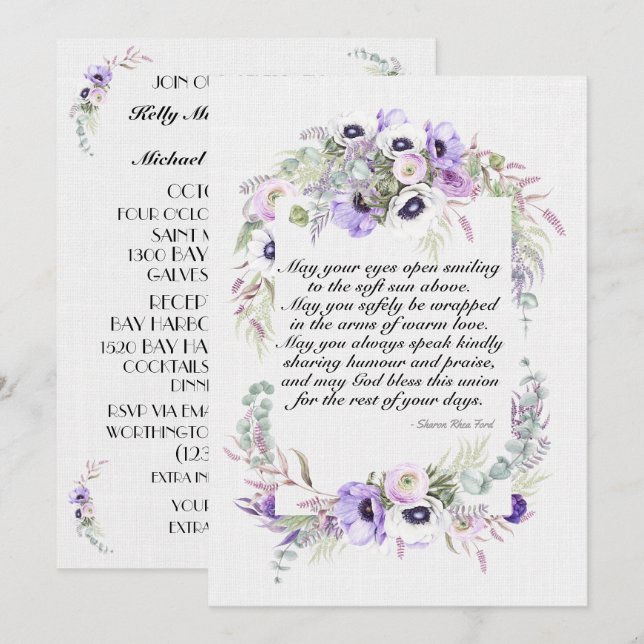 Wedding Blessing Invitation (Front/Back)