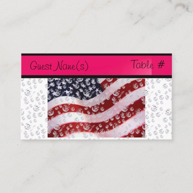 Wedding Bling table # & Address Card Template (Front)