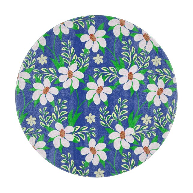 Wedding Bliss: Floral Invitation Background Cutting Board (Front)