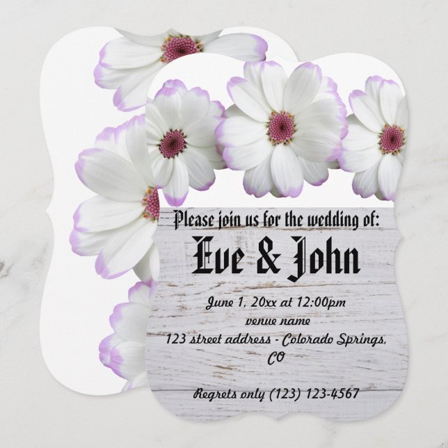 Wedding Blossoms Romantic Destiny's Destiny Invitation (Front/Back)