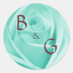 Wedding Blue & Chocolate - stickers