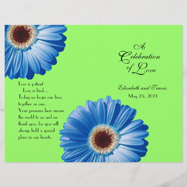 Wedding Blue Daisy/ Program (Front)
