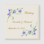 Wedding. Bluebell flowers Magnet<br><div class="desc">Stylized bluebell flowers in a soft light. Fully customizable. You can rearrange position and size of some images . Also you can change font,  color,  size or put your own message.</div>