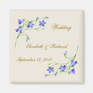 Wedding. Bluebell flowers Magnet