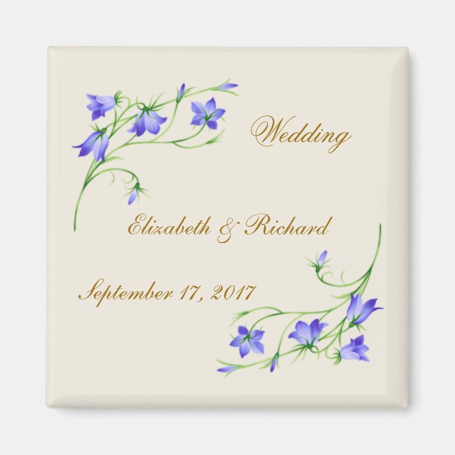 Wedding. Bluebell flowers Magnet (Front)