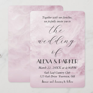 Wedding Blush Abstract Design Invitation