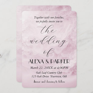 Wedding Blush Abstract Design  Invitation